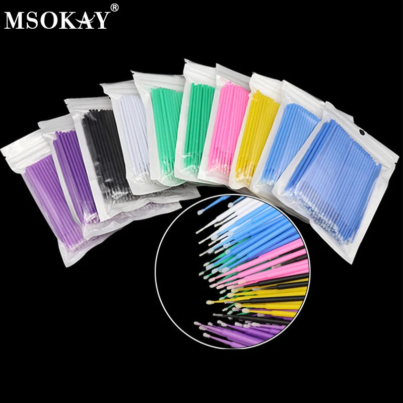 100Pcs Eyelash Cleaning Brush