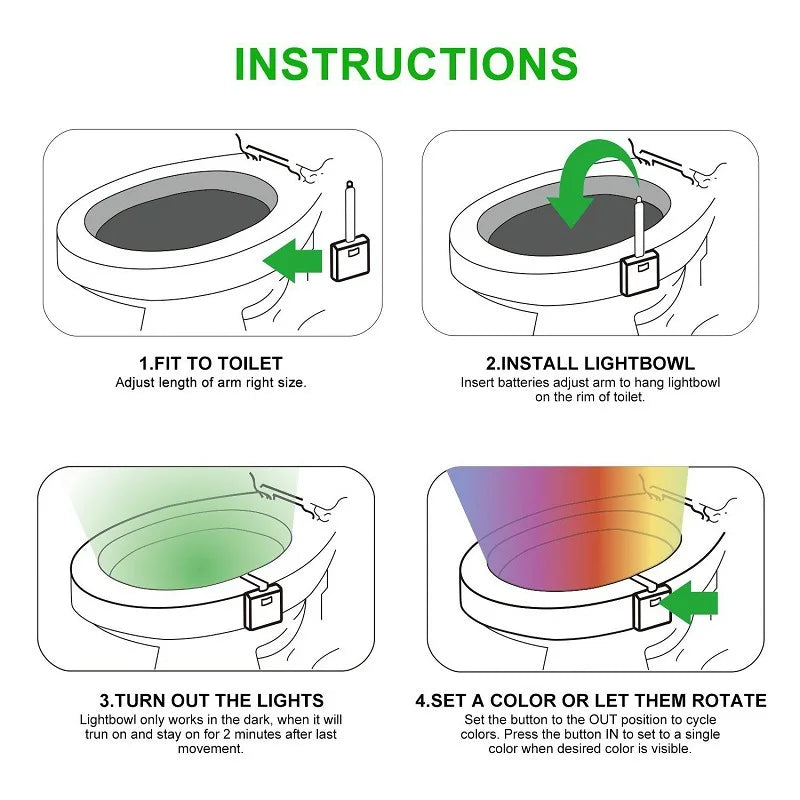 Mini Infrared Sensing Light LED Night Light Stick for Toilet