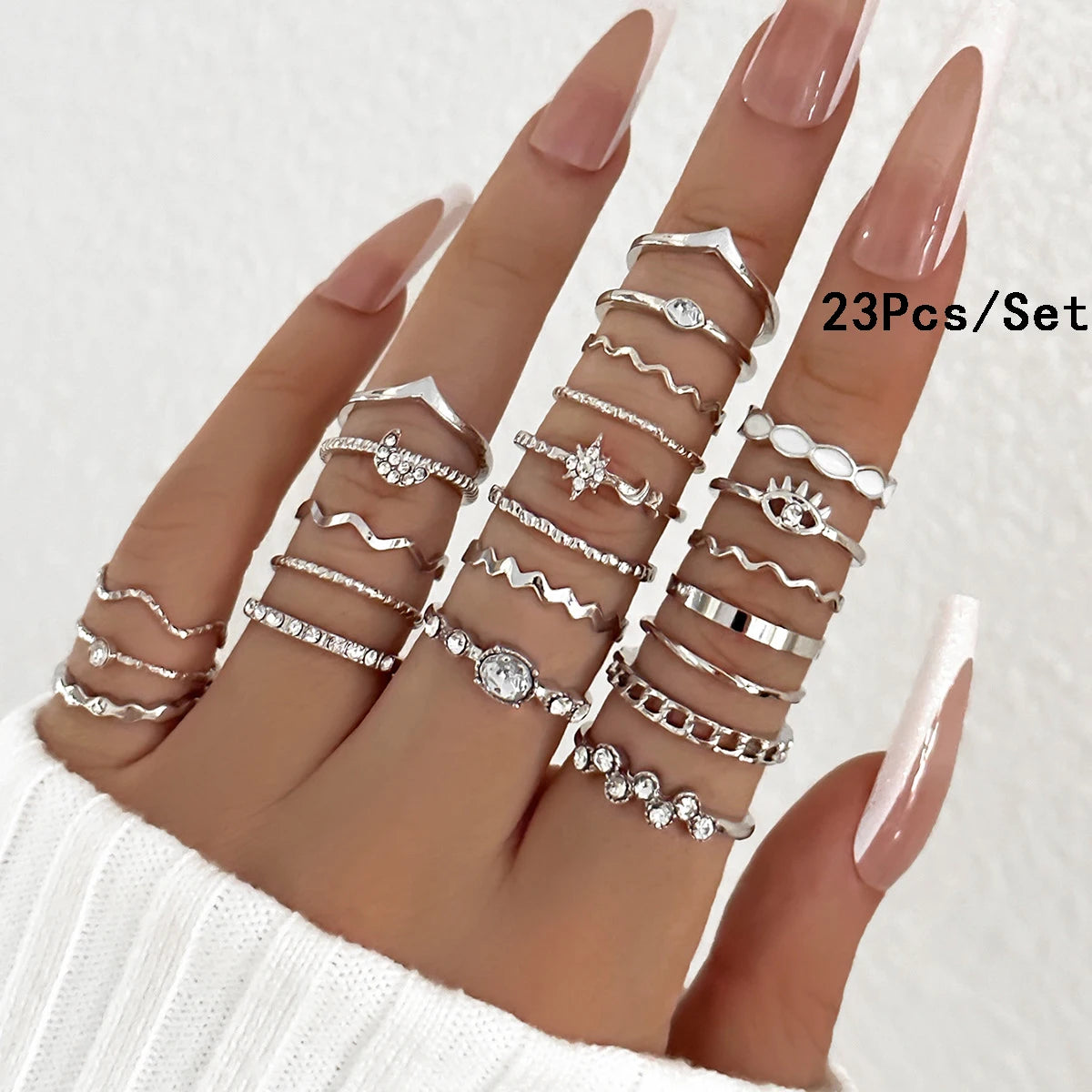 23Pcs Stunning but Simple Knuckle Rings