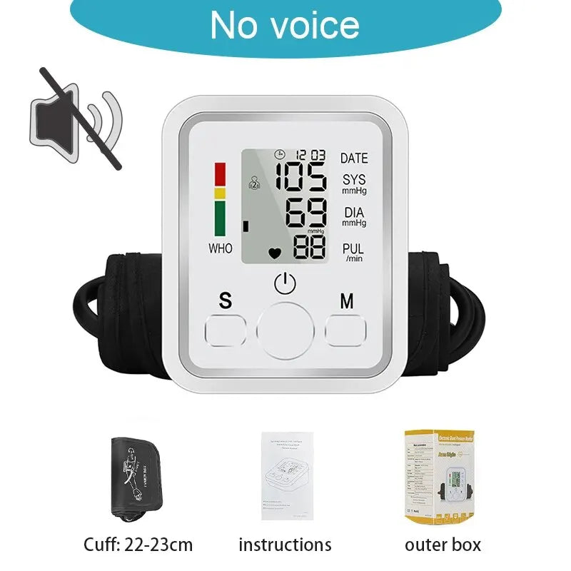 Medical Digital Arm BP Blood Pressure Automatic monitor, Heart Rate Pulse Meter Oximeter