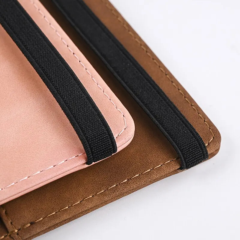 Leather Wallet Travel Passport Purse Card