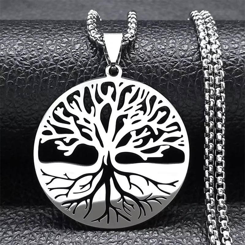 Aesthetic Tree of Life Love Heart Necklace