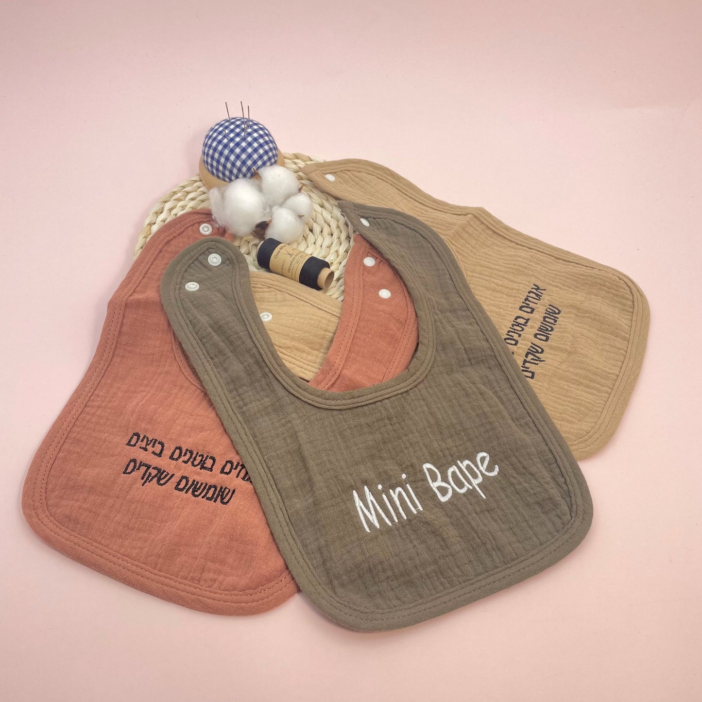 Personalized Baby Bib Muslin Burp Cloth