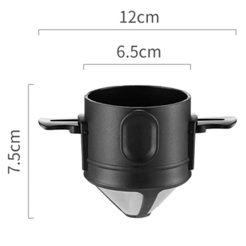 Stainless Steel Portable Coffee Filter Drip, Coffee or Tea Holder Reusable Mug