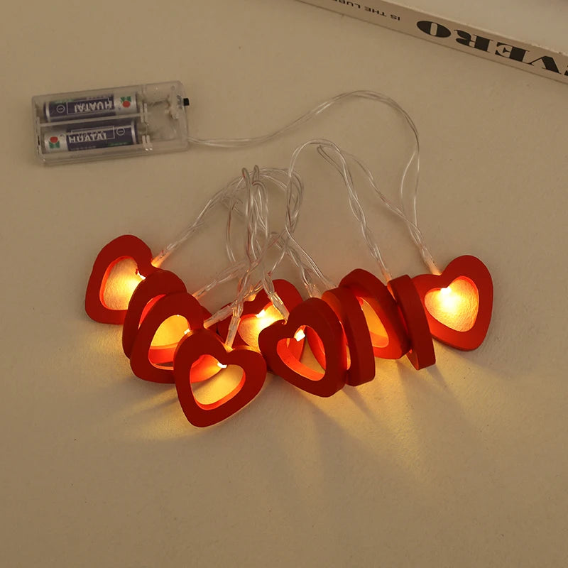 10 LED Love Heart String Lights