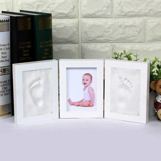 Baby Handprint, Footprint Photo Frame with Clay