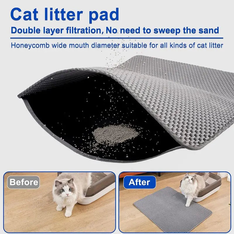 Cat Litter Mat Waterproof Double Layer