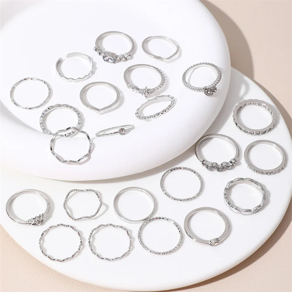 23Pcs Stunning but Simple Knuckle Rings