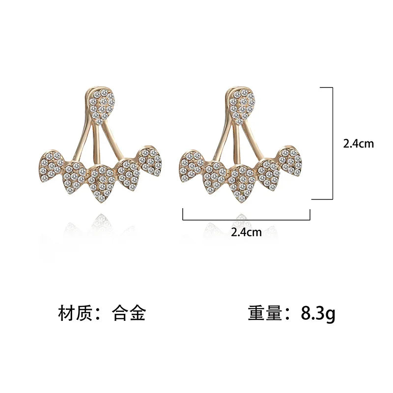 Cute Water drop Stud Earrings crystal Geometric Small Earring