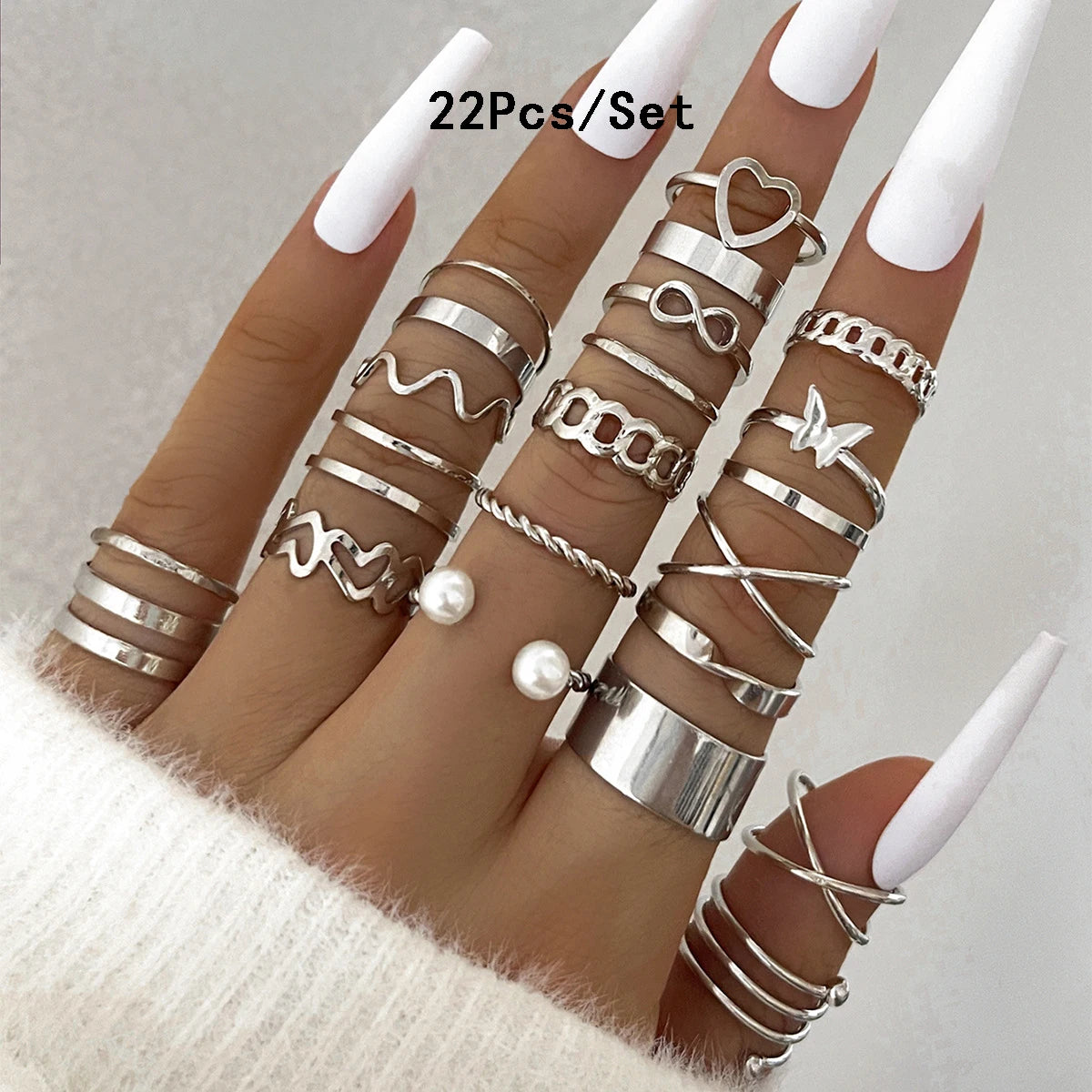 23Pcs Stunning but Simple Knuckle Rings