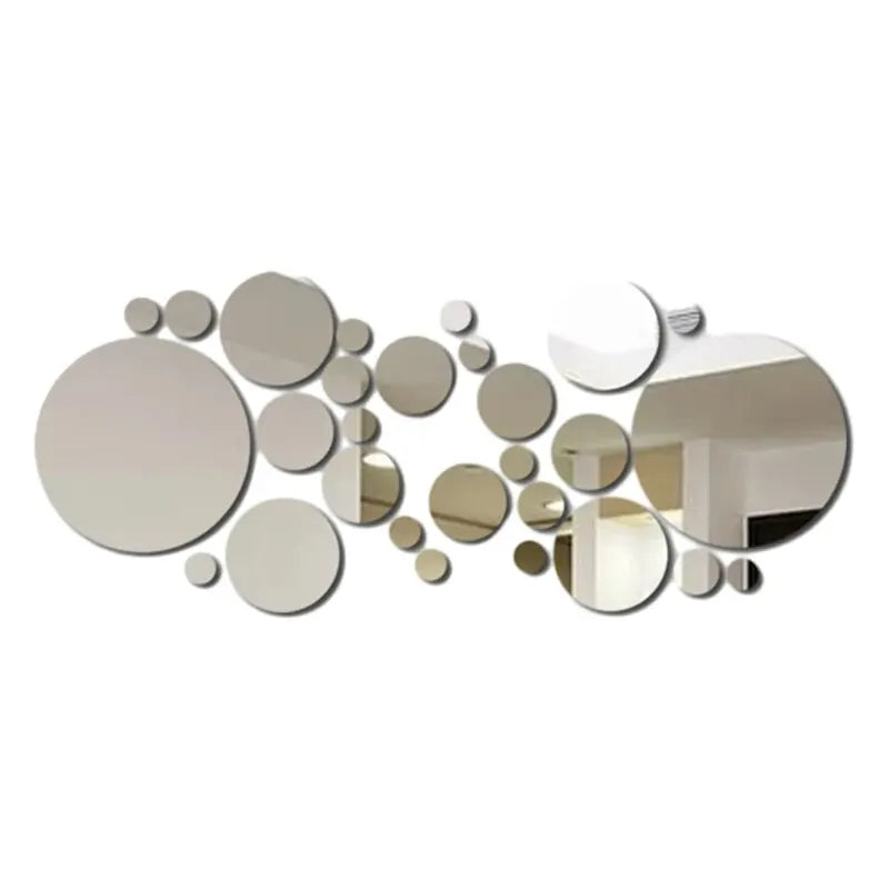 26 PCs 3D Acrylic Mirror Wall Sticker