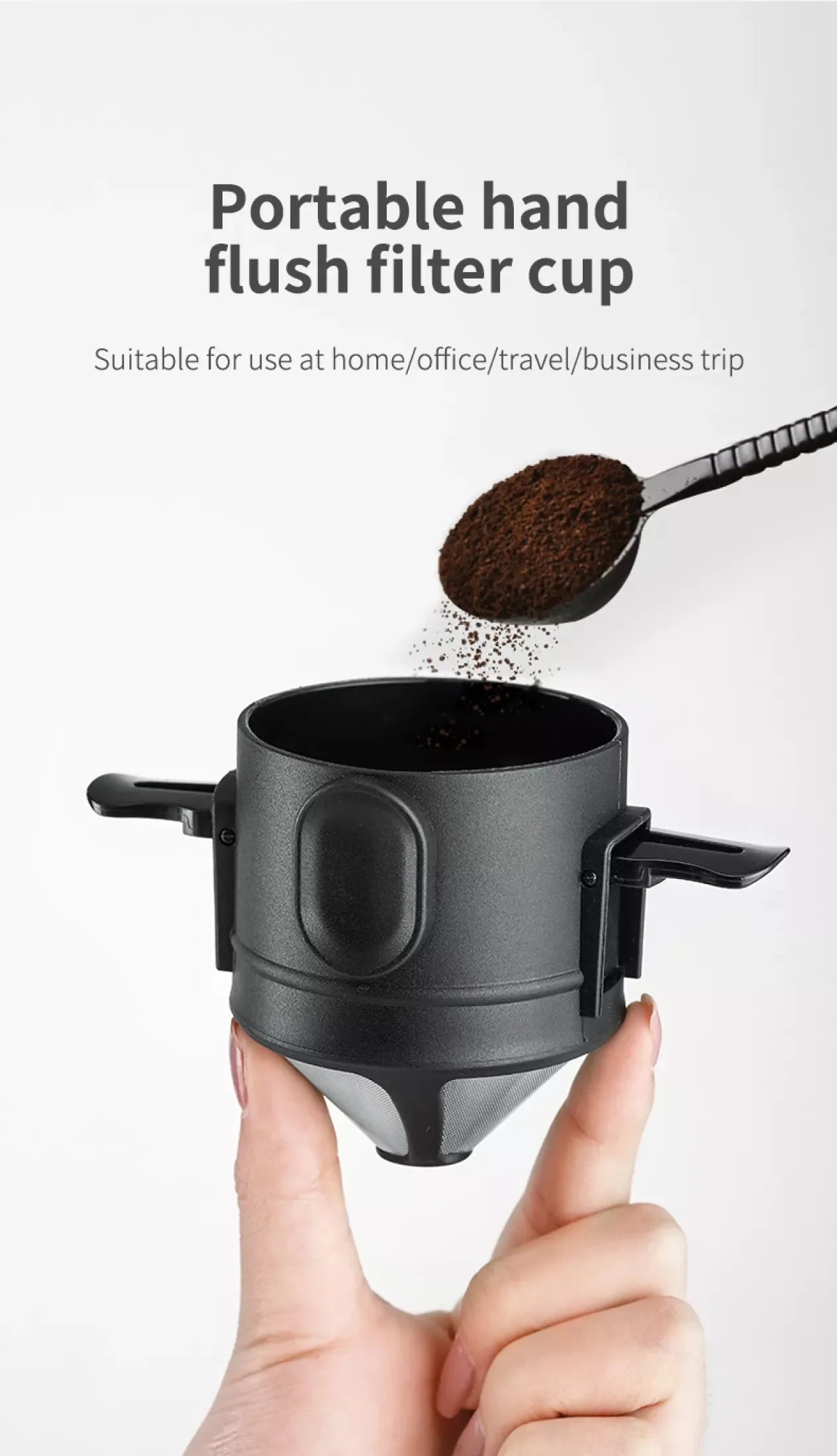 Stainless Steel Portable Coffee Filter Drip, Coffee or Tea Holder Reusable Mug