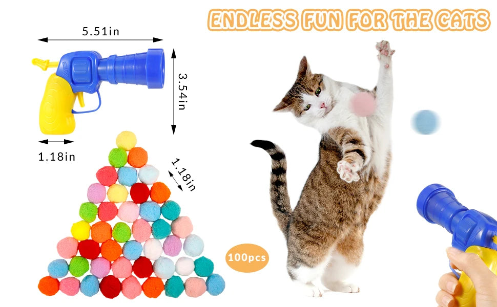 Launching Gun Cat Teaser Fun