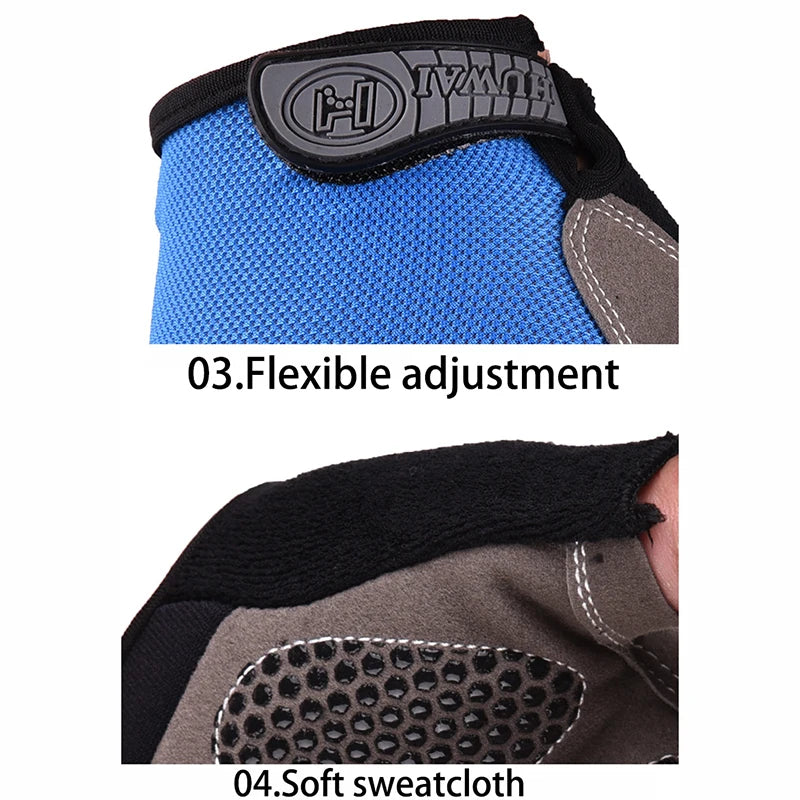 Men Cycling Bicycle Gloves Half Finger Gloves Anti-Slip Glove