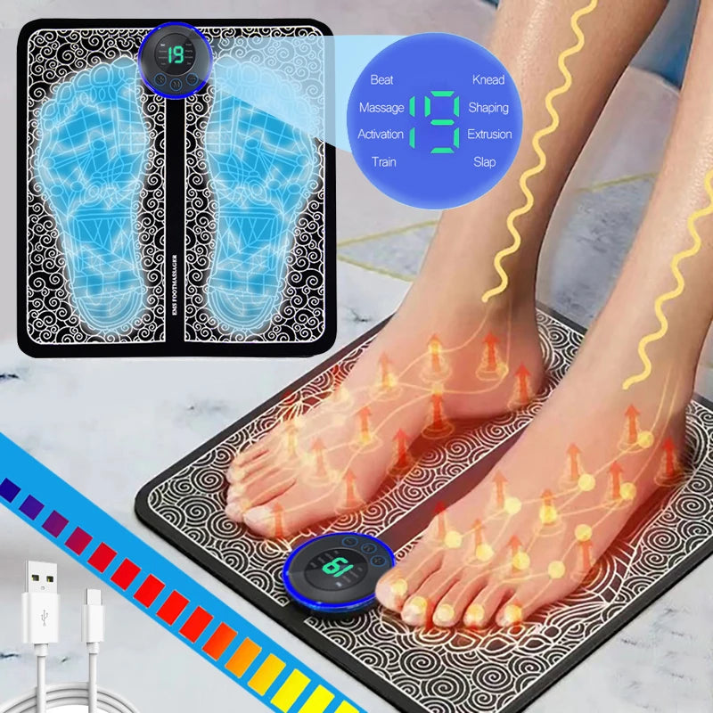 Electric Foot Massager Pad for Muscle Massage and Relaxation