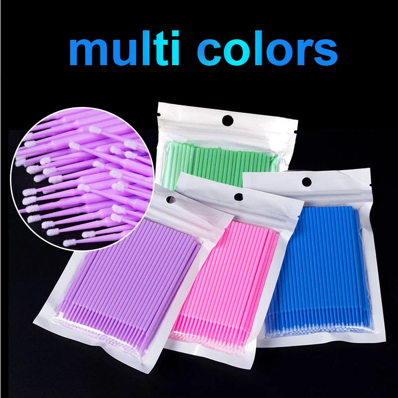 100Pcs Eyelash Cleaning Brush