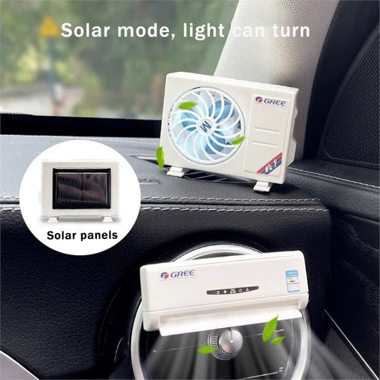 Solar powered car aromatherapy automatic unique air conditioning design