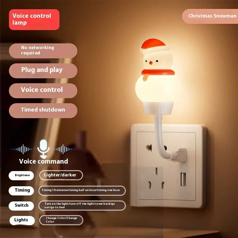 Smart Voice Control Moon Night Light USB Plug in