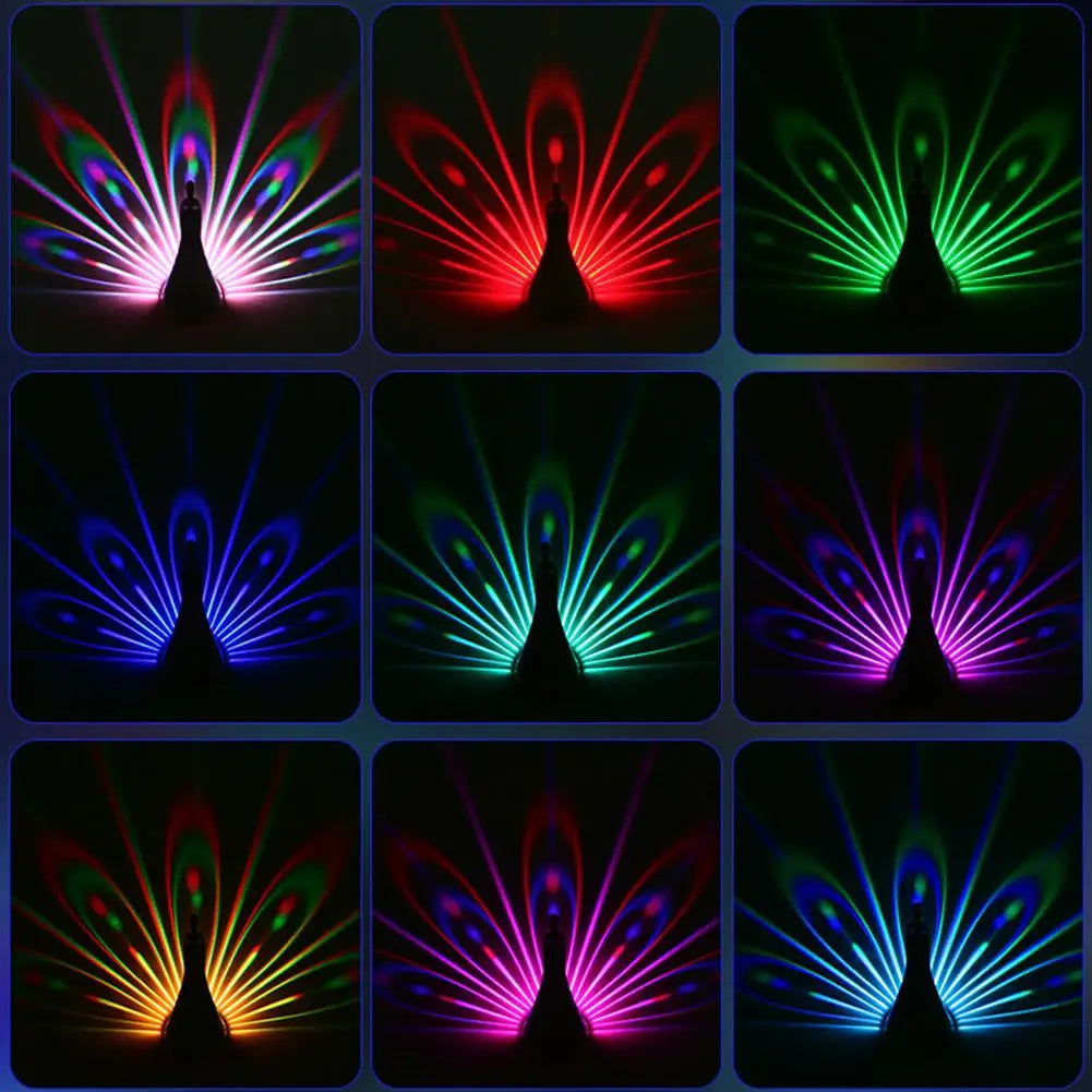 Peacock Projector Remote Control Night Light