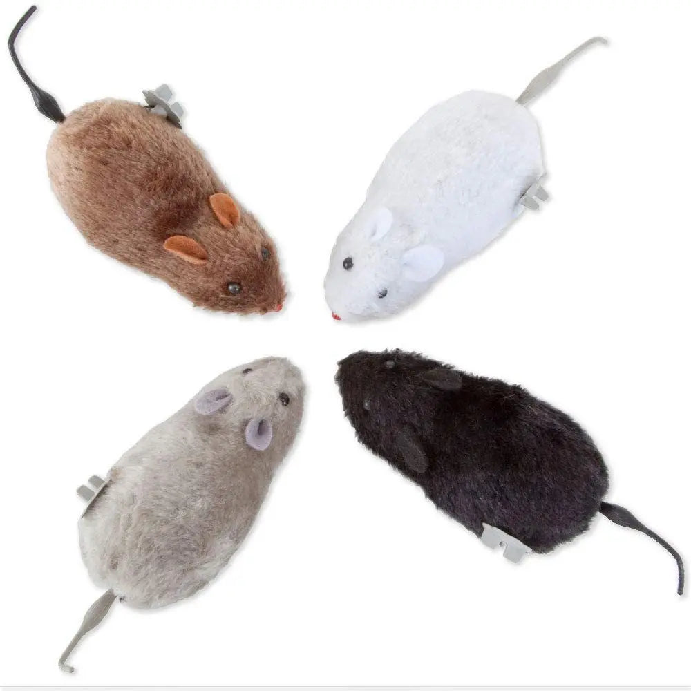 1Pc Funny Lifelike Plush Running Rat Toy for Cats/Dogs