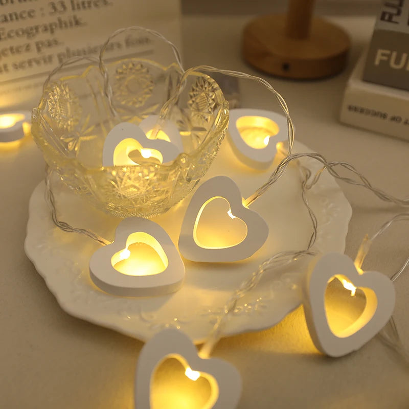 10 LED Love Heart String Lights