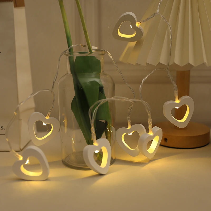 10 LED Love Heart String Lights