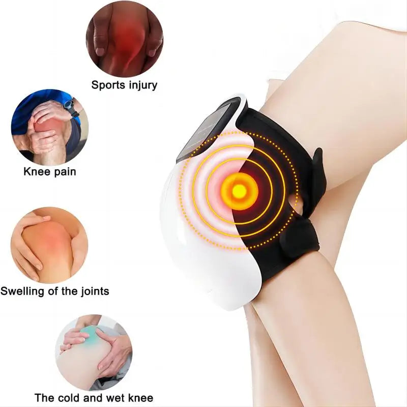 Knee Massager Infrared Heat and Vibration for Swelling Joints Stretched Ligament and Muscles Injuries