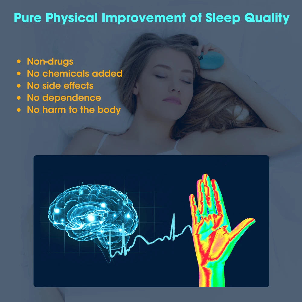 Handheld Mini CES Sleep Aid Smart Microcurrent EMS Pulse Stimulation Stress Pressure Anxiety good for Insomnia Relief