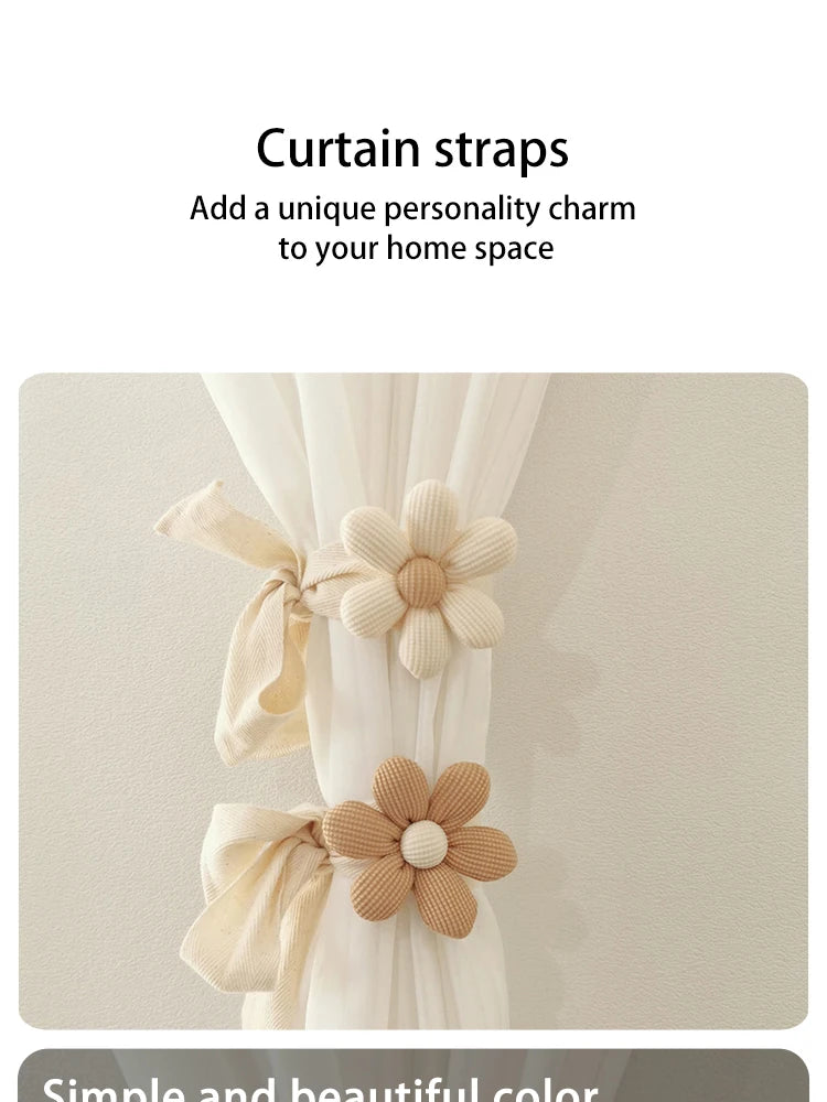 3D Flower Curtain Ties Car Curtain Ties Decorative