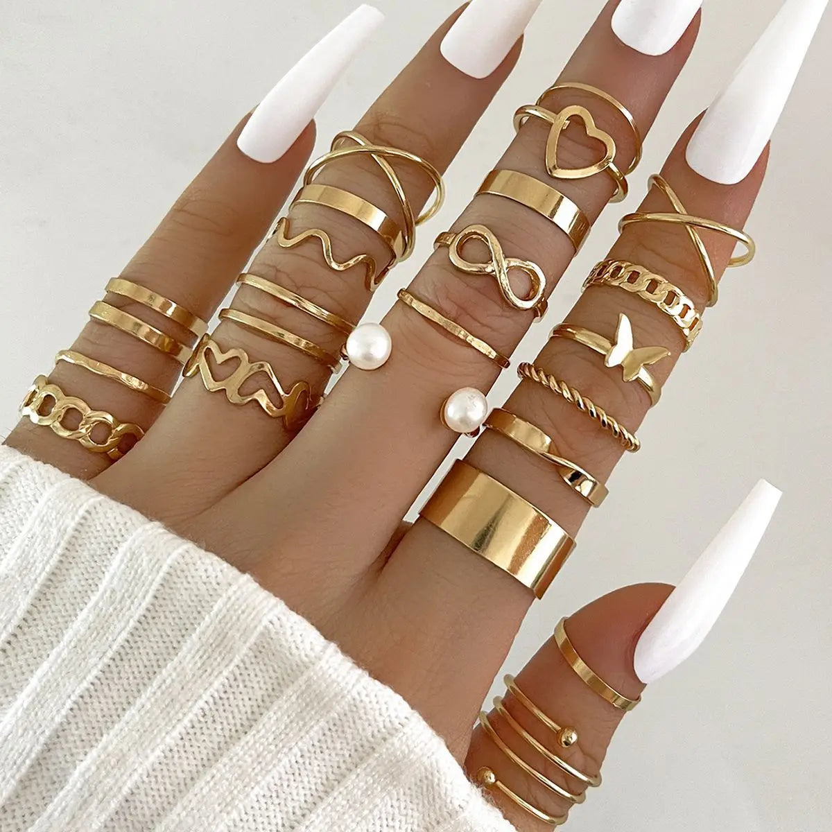 23Pcs Stunning but Simple Knuckle Rings