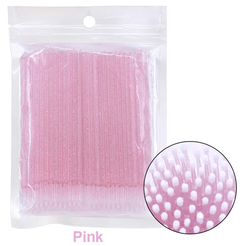 100Pcs Eyelash Cleaning Brush