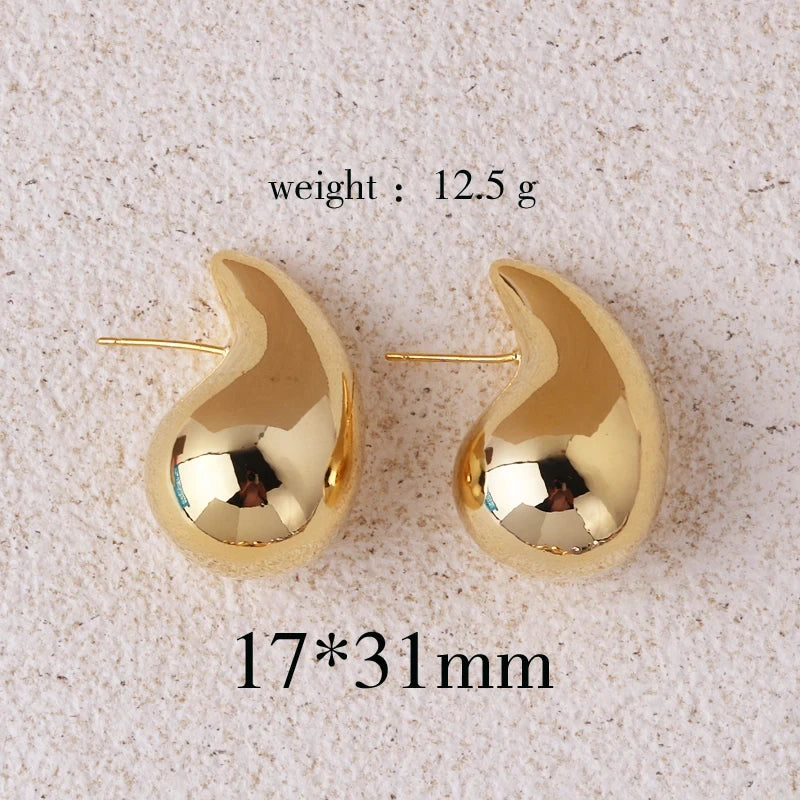 Extra Large Drop Earring Lightweight Hypoallergenic Gold-Plated