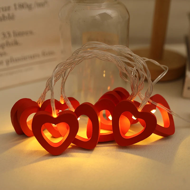 10 LED Love Heart String Lights