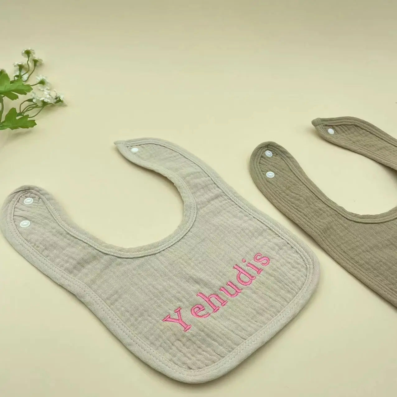 Personalized Baby Bib Muslin Burp Cloth