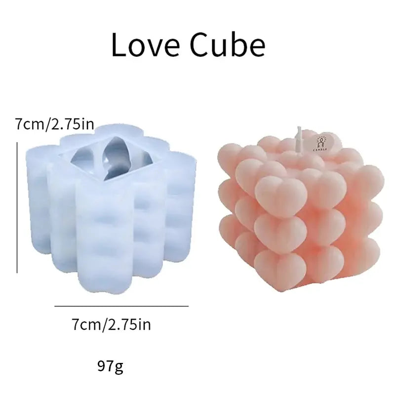 Love Cube Aromatherapy Candle Mold