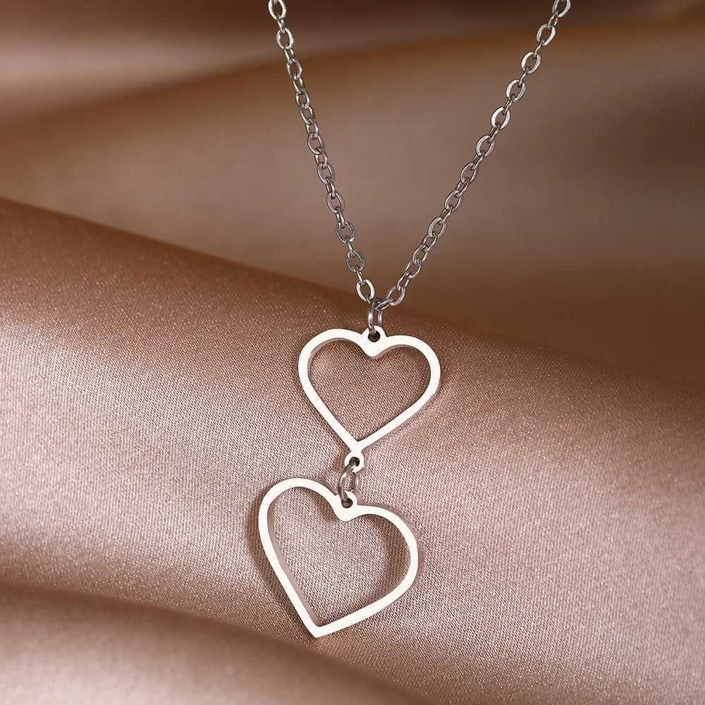 Sweet Cute Hearts Infinity Symbol Pendant