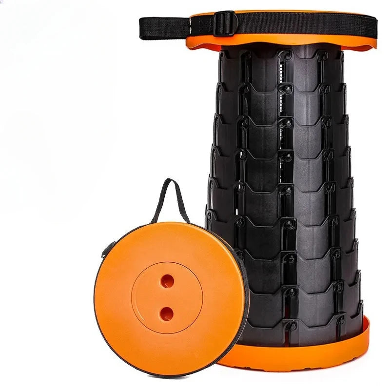 Portable Collapsible Telescopic Sturdy Foldable Stool with Load Capacity of 400lbs