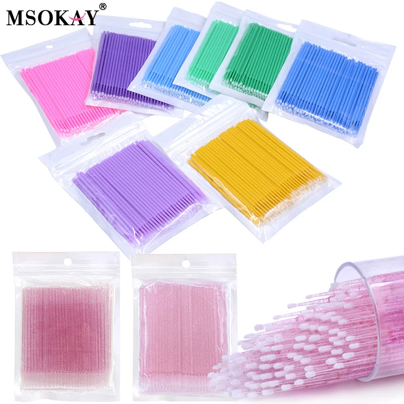 100Pcs Eyelash Cleaning Brush