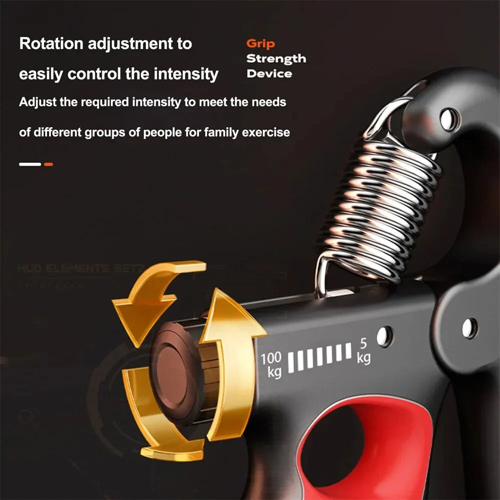 5-100Kg Hand Gripper, Wrist Expander Hand Strengthener Adjustable Dynamometer