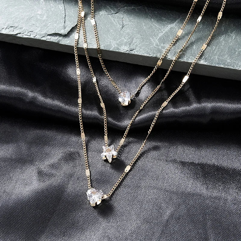 Shine with this trendy Zircon Pendant Necklace