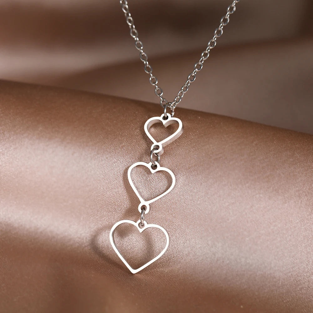 Sweet Cute Hearts Infinity Symbol Pendant