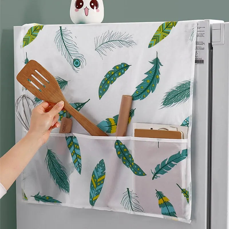 Refrigerator Dust Cover with Storage Bag Washable