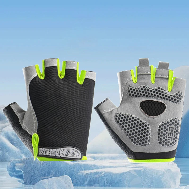 Men Cycling Bicycle Gloves Half Finger Gloves Anti-Slip Glove