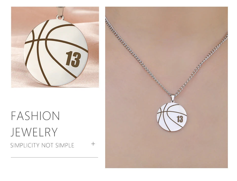 Custom Name Basketball Necklace