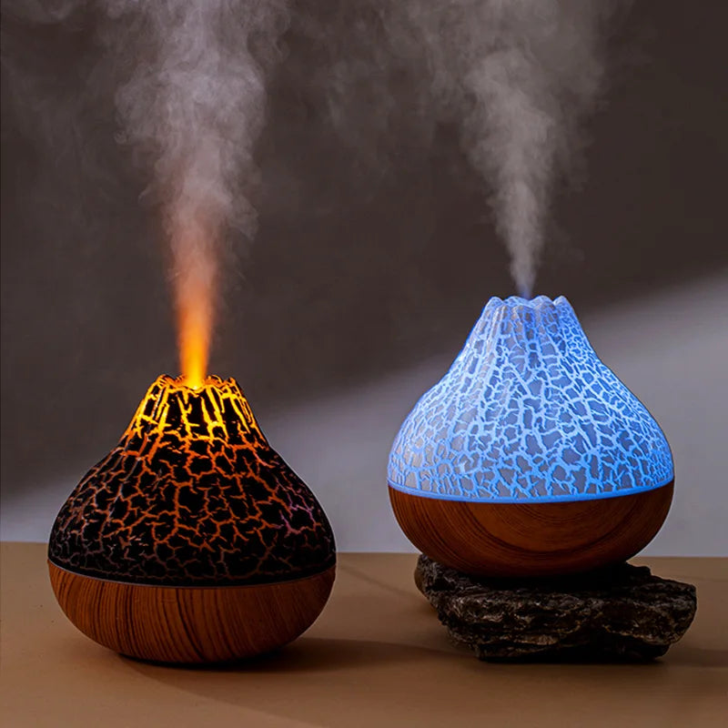 300ml Volcano Air Humidifier Desktop Electric USB Humidifier Air Freshener With 7 Colors Night