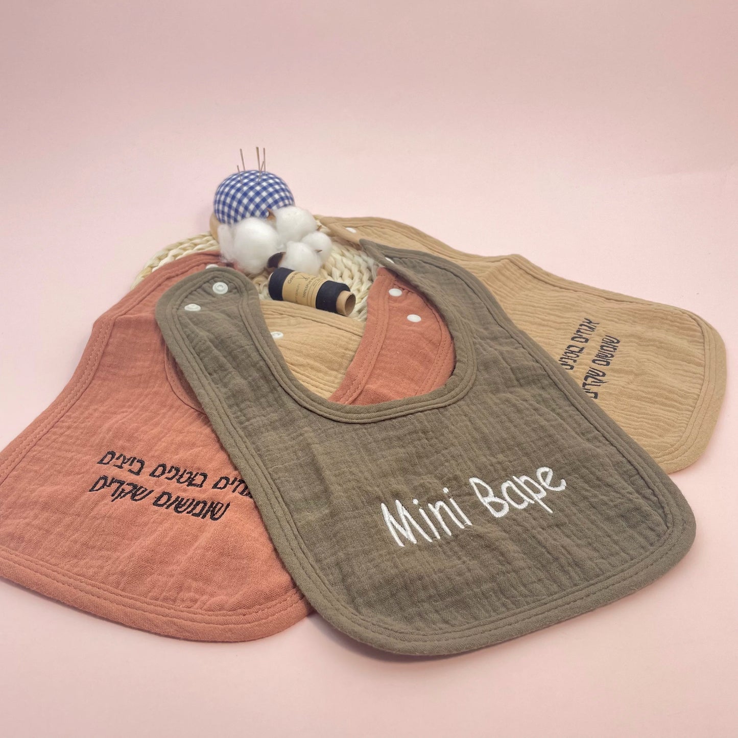 Personalized Baby Bib Muslin Burp Cloth