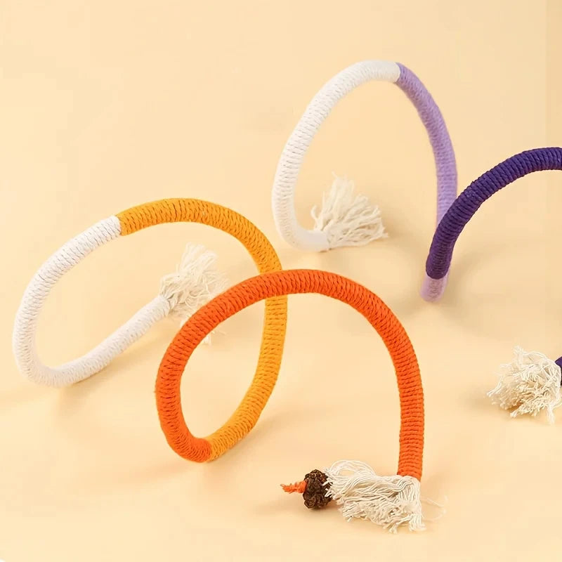 Cat Toys Silvervine Cat Teaser Toy Interactive Molar Cotton Rope Toy