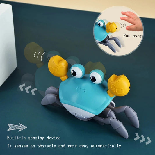 Cute Sensing Crawling Crab Baby Toys Interactive Walking Dancing with Music Automatically