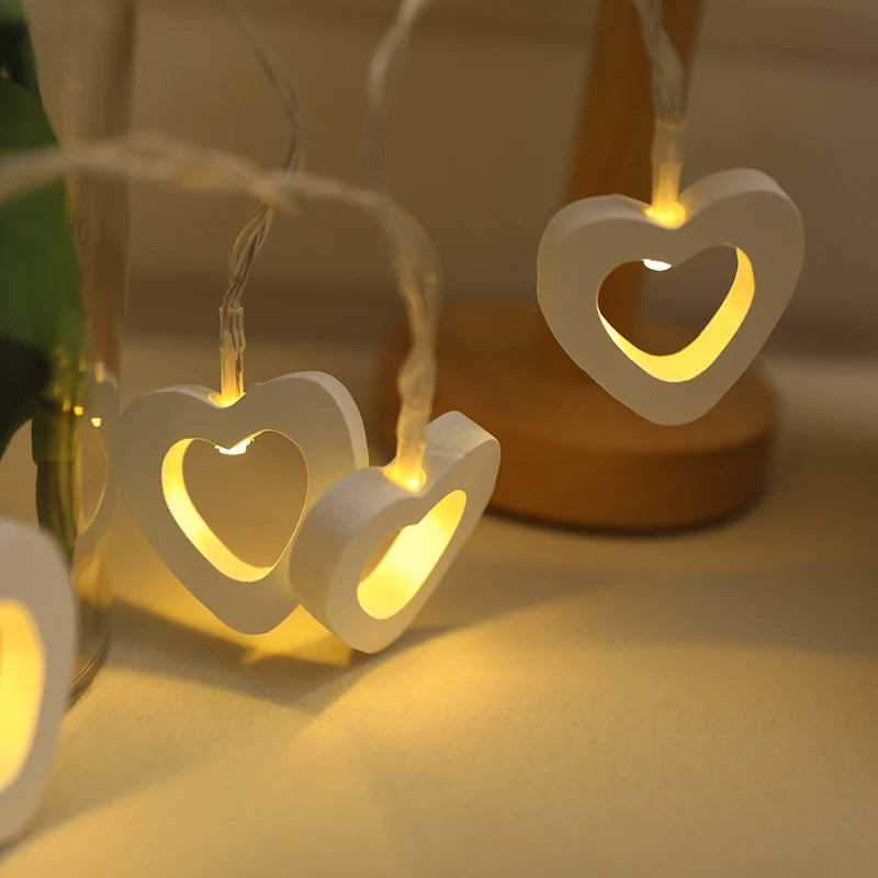 10 LED Love Heart String Lights