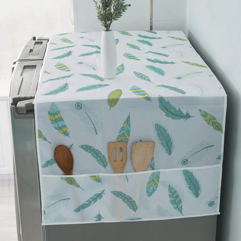 Refrigerator Dust Cover with Storage Bag Washable